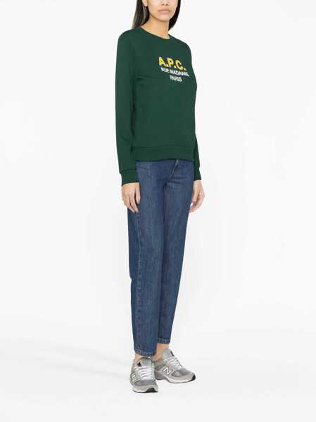 Bluze de trening A.P.C. Sweatshirt With Logo GREEN Femei (BM 10695787) 4