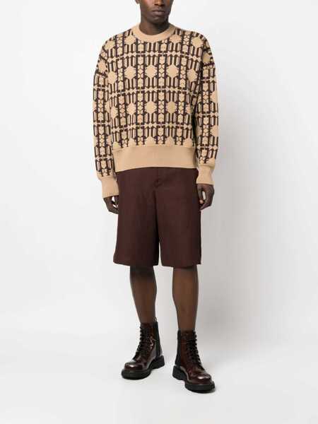 Pulovere Palm Angels Jacquard Sweater BEIGE Barbati (BM 10695811) 2