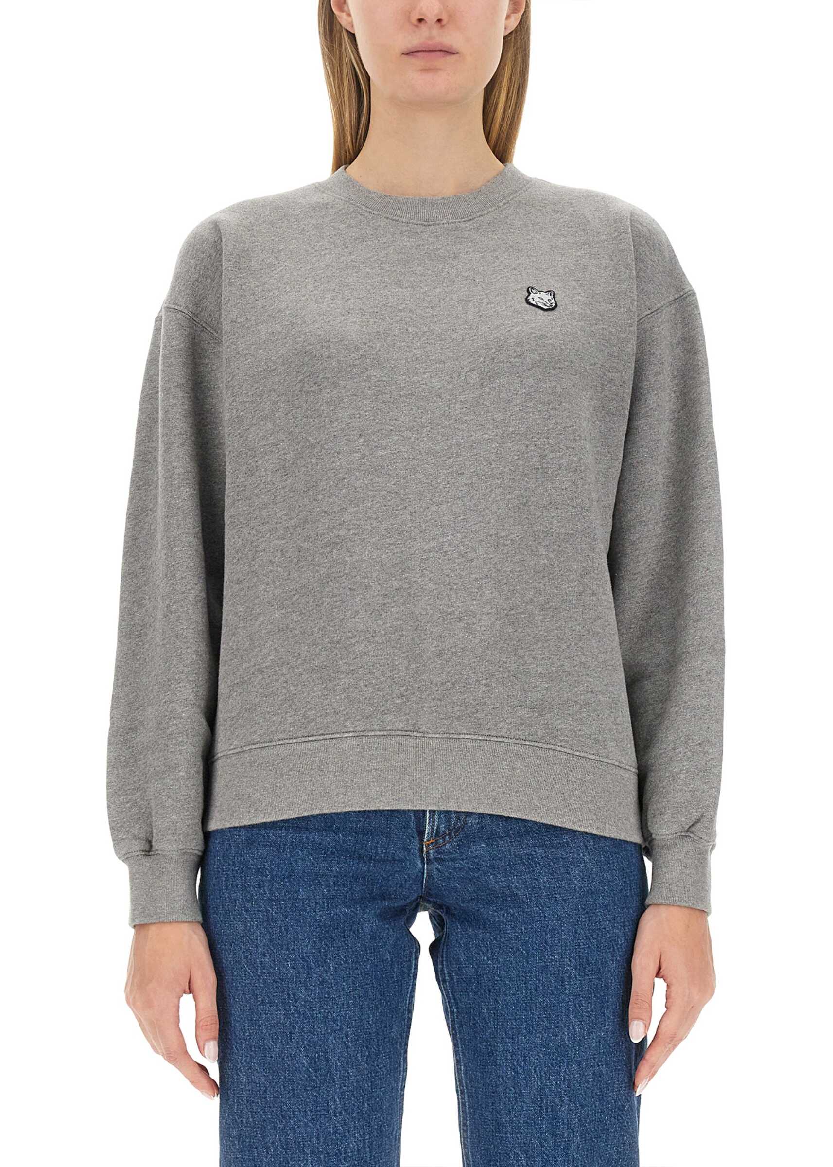 MAISON KITSUNÉ Sweatshirt With Fox Patch GREY