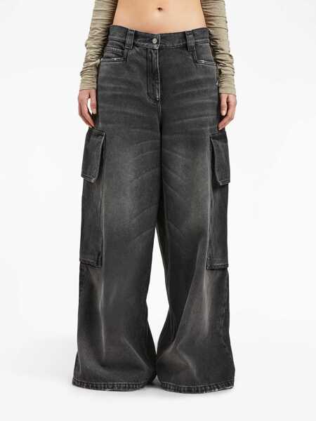 Blugi skinny Palm Angels Wide Parachute Jeans GREY Femei (BM 10695835) 3