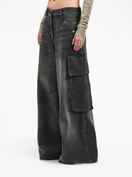 Blugi skinny Palm Angels Wide Parachute Jeans GREY Femei (BM 10695835) 4