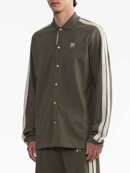 Camasi casual Palm Angels Monogram Shirt MILITARY GREEN Barbati (BM 10695841) 3