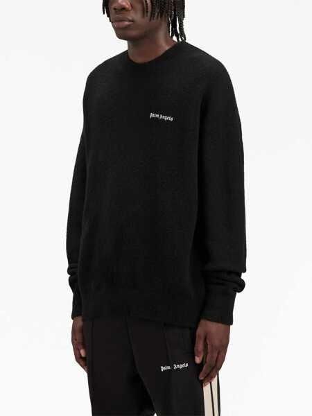 Pulovere casual Palm Angels Jersey With Logo BLACK Barbati (BM 10695847) 4