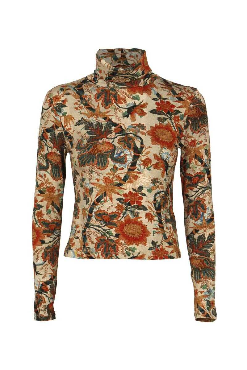 PIERRE-LOUIS MASCIA PIERRE-LOUIS MASCIA Lightweight turtleneck sweater in floral pattern MultiColour