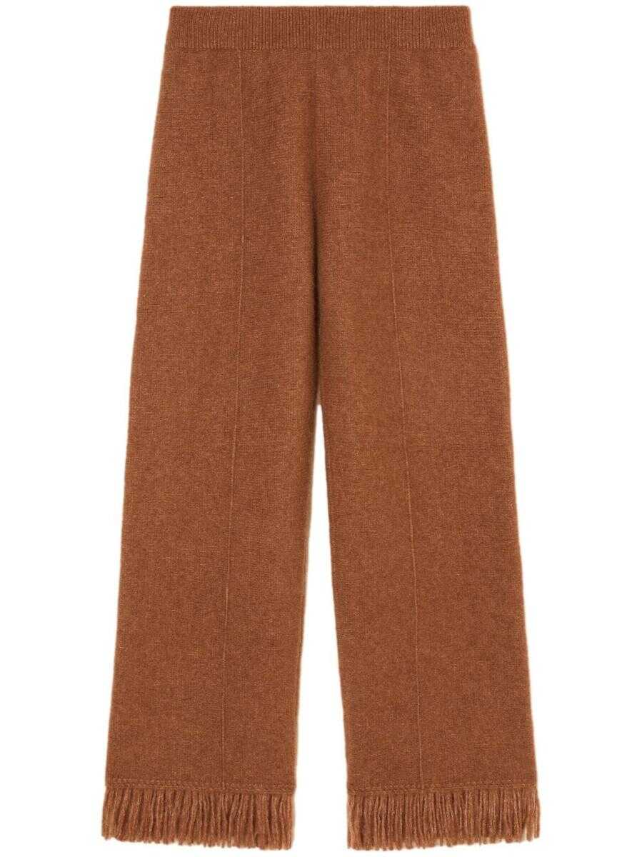 ALANUI ALANUI Cashmere and silk blend trousers Camel