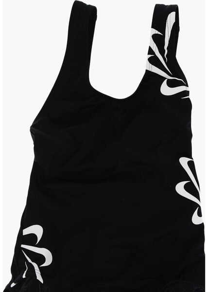 Costume de baie intregi Nike Swim One Piece Swimsuit With Contrasting Print Multi Logo Black Fete (BM 10700992) 2