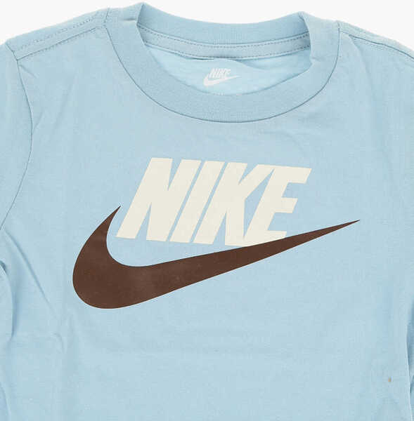 Tricouri Nike Crew-Neck T-Shirt With Printed Logo Blue Baieti (BM 10701028) 2