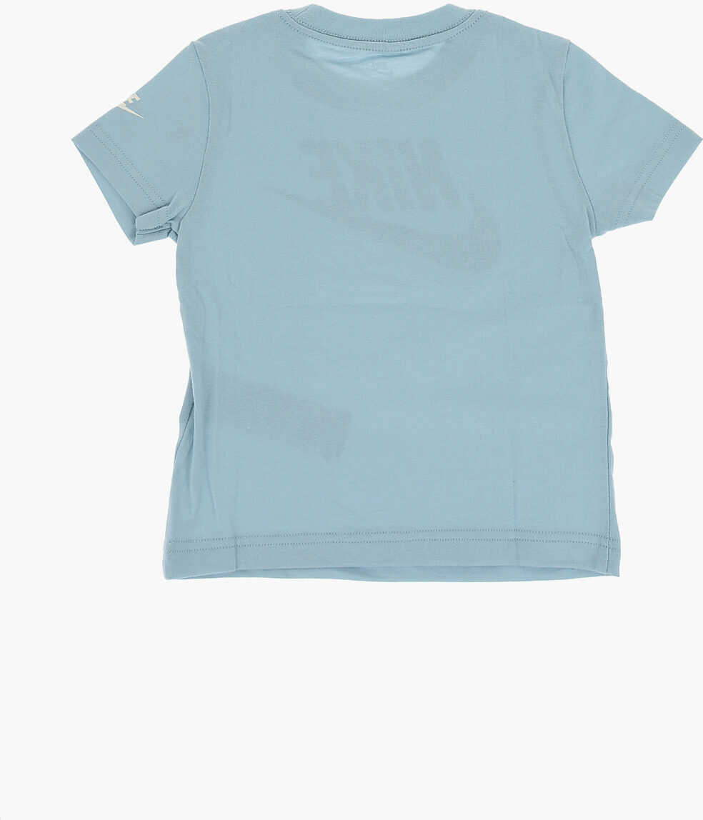 Tricouri Nike Crew-Neck T-Shirt With Printed Logo Blue Baieti (BM 10701028) 3