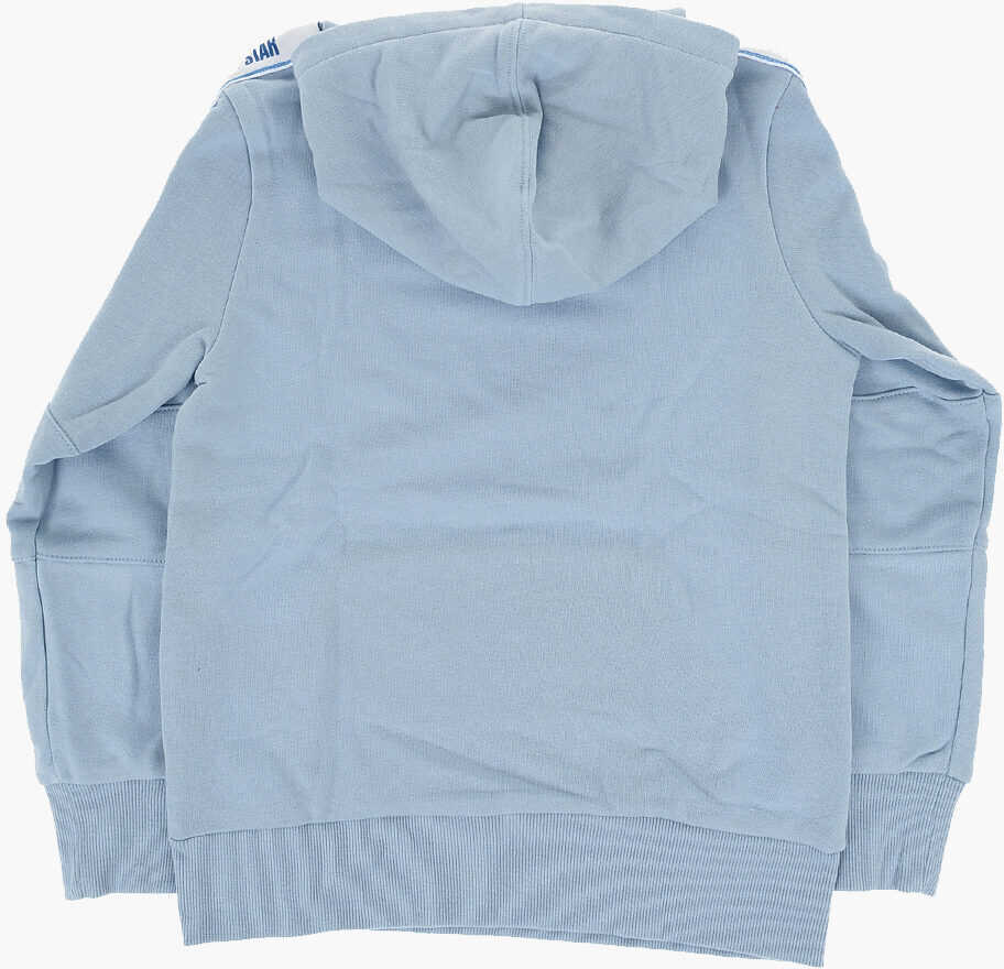 Bluze de trening Converse All Star Chuck Taylor Brushed Cotton Hoodie With Logoed Side Light Blue Baieti (BM 10701040) 3