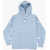 Converse All Star Chuck Taylor Brushed Cotton Hoodie With Logoed Side Light Blue