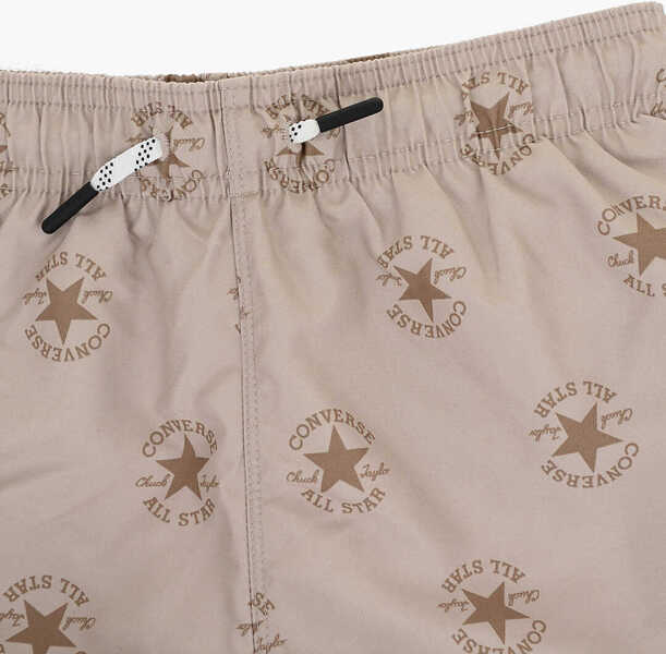 Sorturi de baie Converse All Star Chuck Taylor All-Over Printed Logo Swim Shorts Beige Baieti (BM 10701094) 2