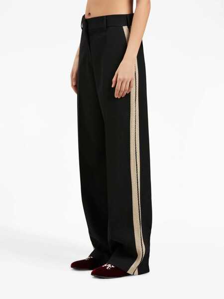 Pantaloni casual Palm Angels Wool Pants BLACK Femei (BM 10704463) 4