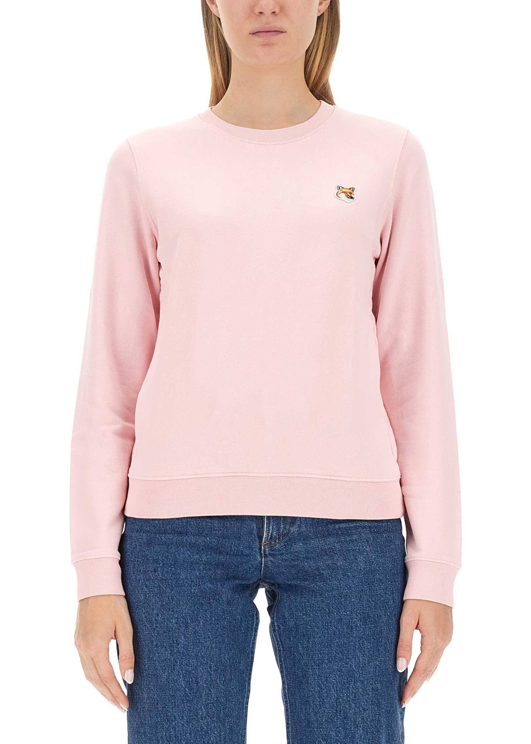 MAISON KITSUNÉ Sweatshirt With Fox Patch PINK