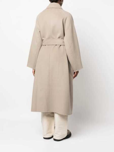 Paltoane AMI Paris Belted Coat BEIGE Femei (BM 10704832) 4