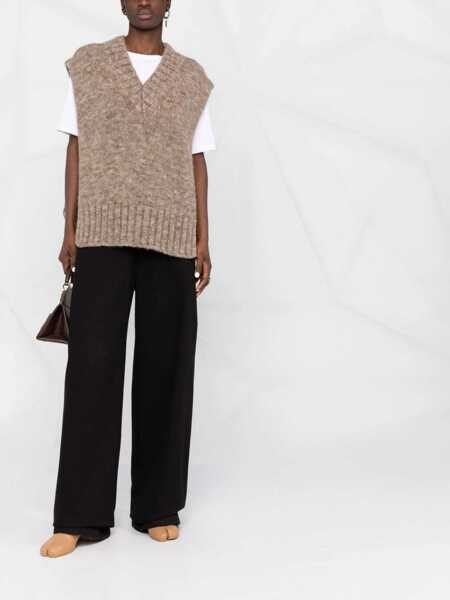 Veste casual Maison Margiela Knitted Vest BROWN Femei (BM 10704862) 2