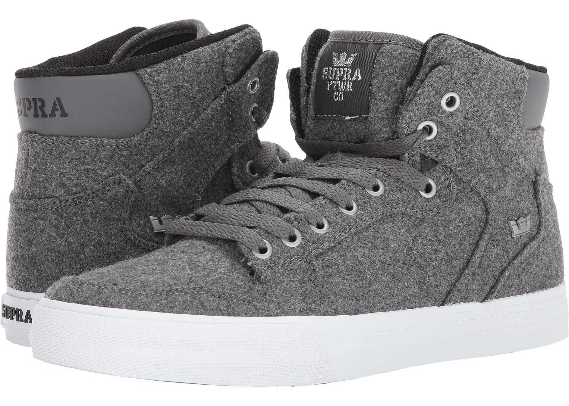 Tenis Supra Vaider Charcoal Wool/Silver/White