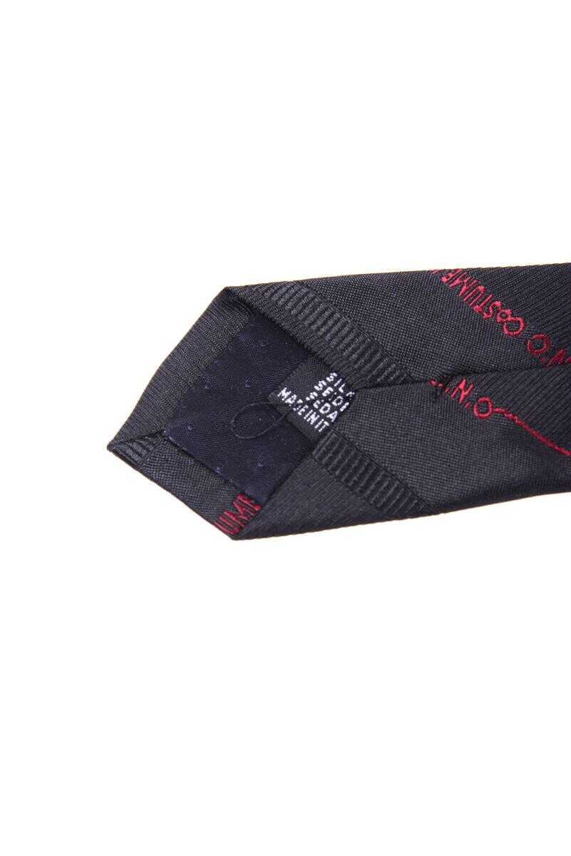 Cravate CoSTUME NATIONAL Costume National Tie Stripes Black Barbati (BM 10708582) 4