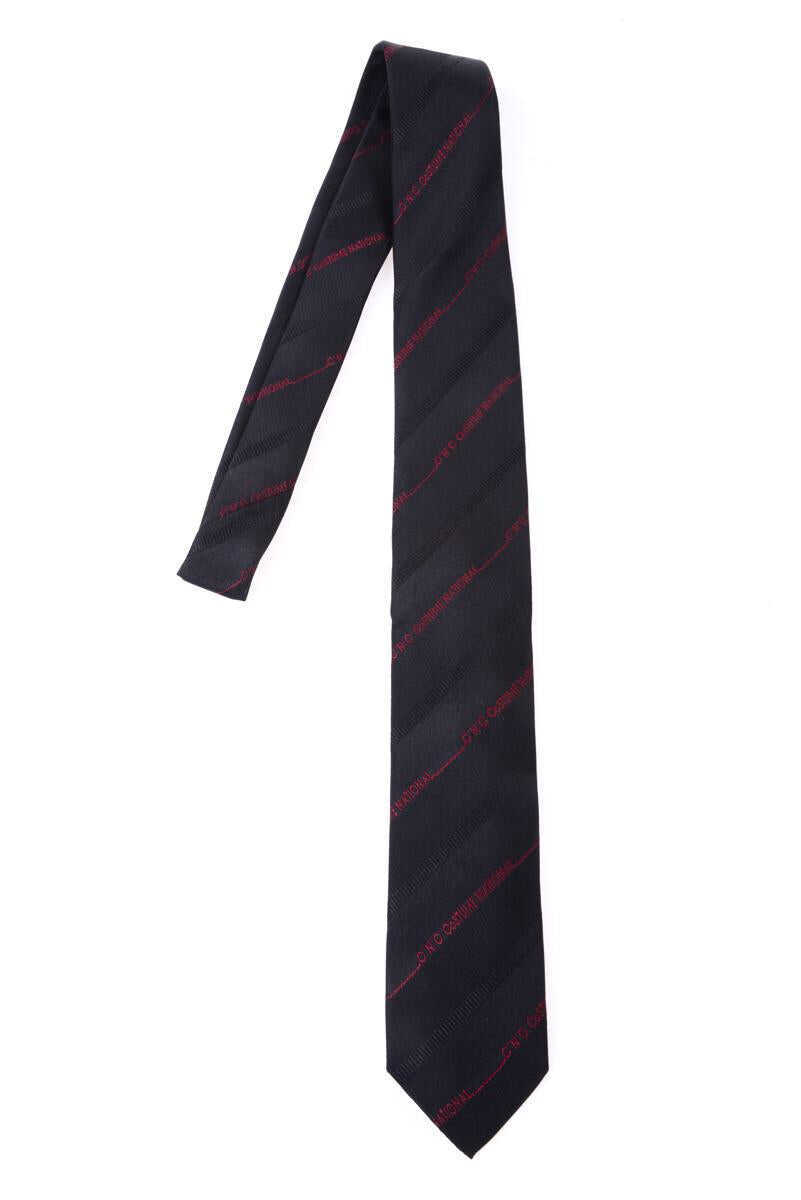 Cravate CoSTUME NATIONAL Costume National Tie Stripes Black Barbati (BM 10708582) 1