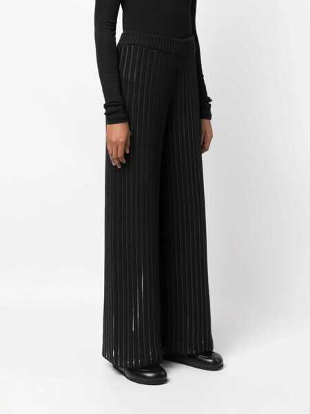 Pantaloni casual Fabiana Filippi Wide Leg Pants BLACK Femei (BM 10713355) 3