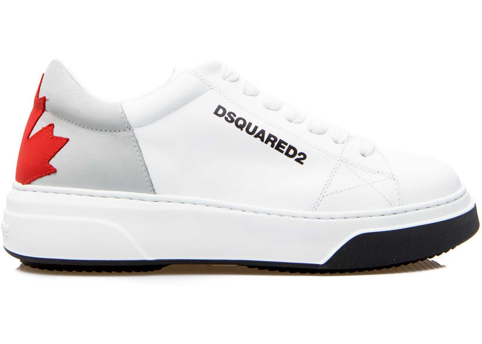 DSQUARED2 Leather Logo Sneakers* White