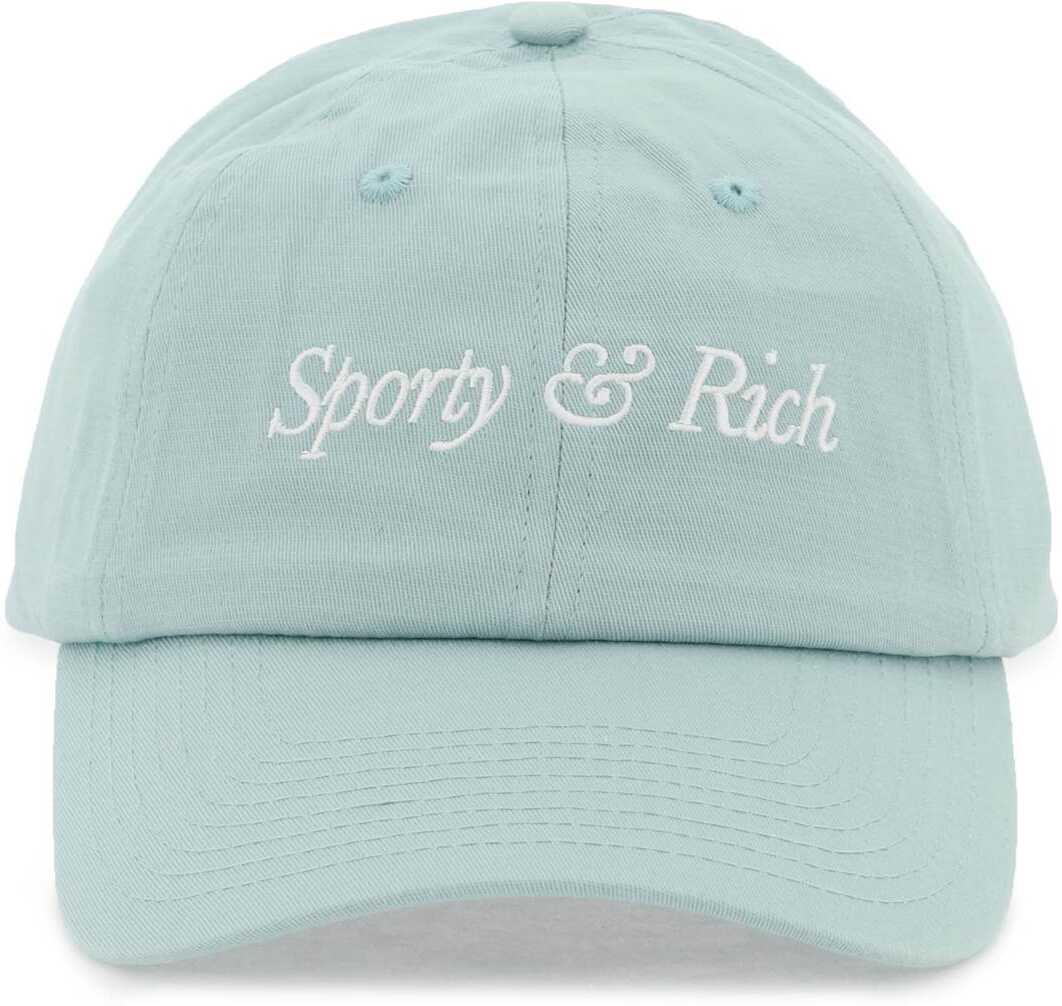 SPORTY & RICH Sporty Rich Embroidered Logo Baseball Cap JADE