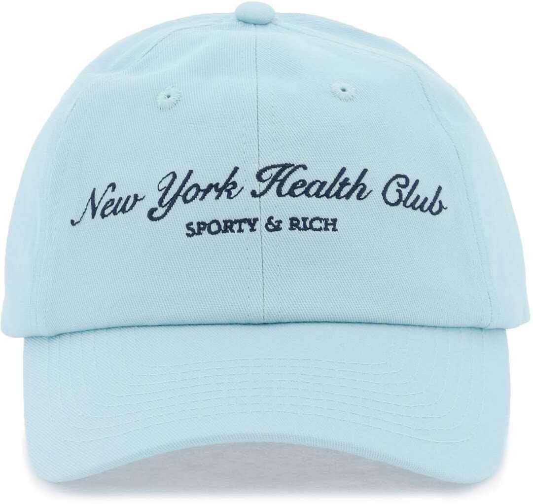 SPORTY & RICH Sporty Rich Embroidered Logo Baseball Cap H2O