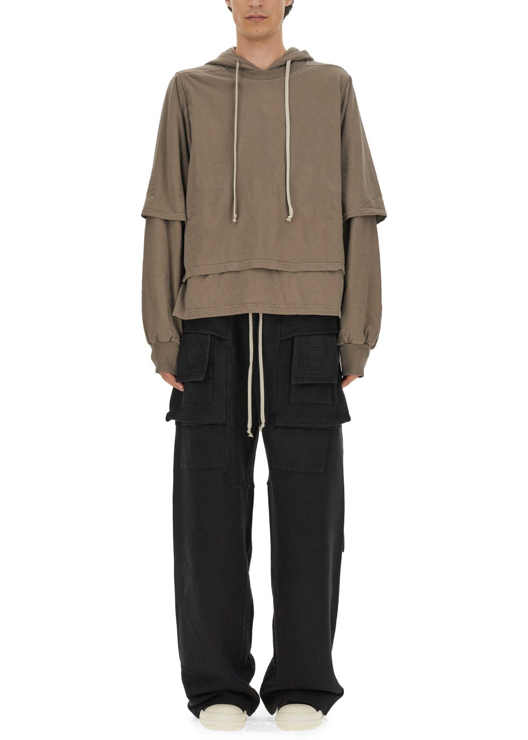 Rick Owens Hustler Sweatshirt BEIGE