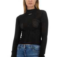 Bluze Dama - Bluze Off-White Tops In Mesh BLACK Femei (BM 10720003) - B-mall.ro