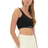 Sutiene Dama - Sutiene Off-White Top Bra With Logo BLACK Femei (BM 10720030) - B-mall.ro