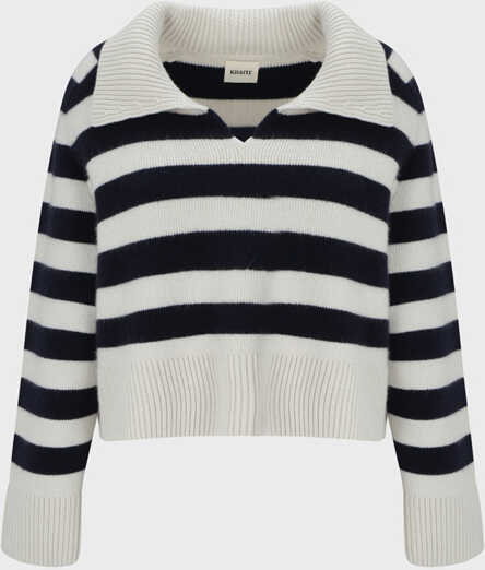 Khaite Franklin Sweater MAGNOLIA/NAVY STRIPE