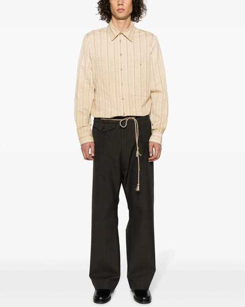 Camasi casual UMA WANG Tab Shirt BEIGE Barbati (BM 10720369) 2