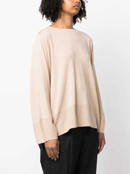 Pulovere casual Fabiana Filippi Lurex Jersey IVORY Femei (BM 10720396) 3