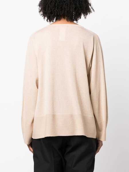 Pulovere casual Fabiana Filippi Lurex Jersey IVORY Femei (BM 10720396) 4