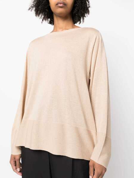 Pulovere casual Fabiana Filippi Lurex Jersey IVORY Femei (BM 10720396) 5