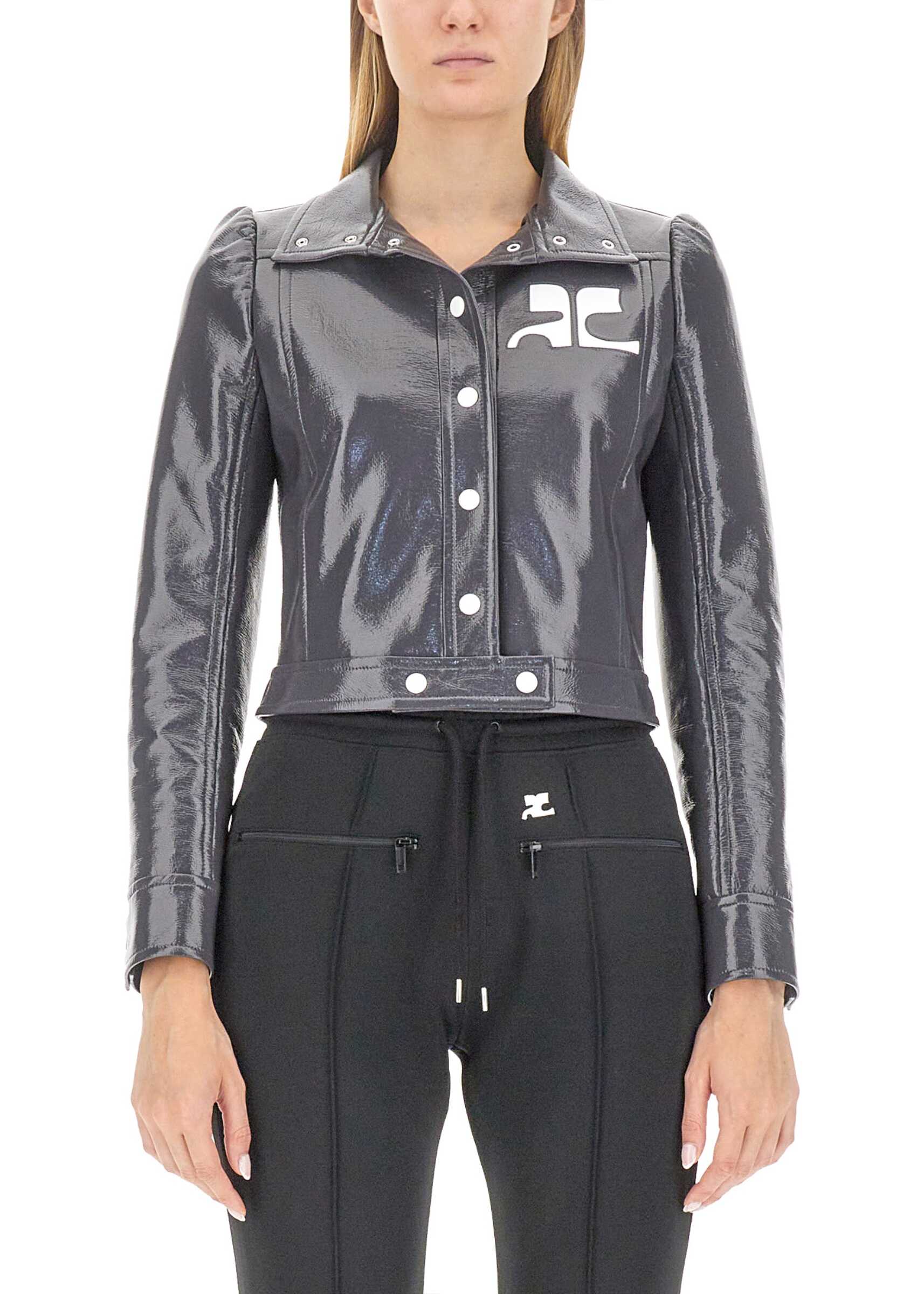 COURRÈGES Leatherette Jacket GREY