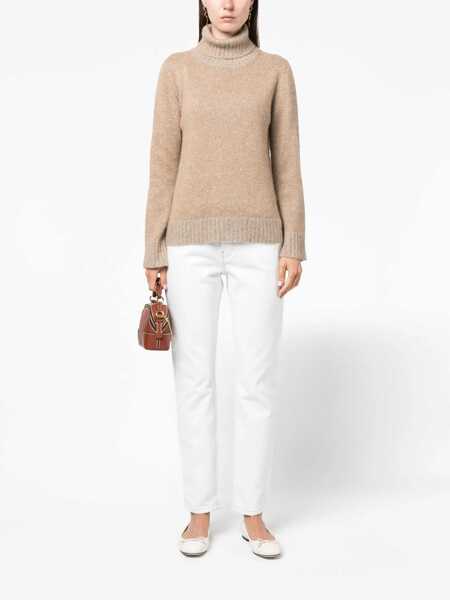 Pulovere casual Fabiana Filippi Wool Jersey. BEIGE Femei (BM 10720414) 2