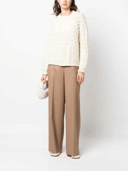 Pantaloni casual Fabiana Filippi Relaxed Fit Pants BEIGE Femei (BM 10720417) 2