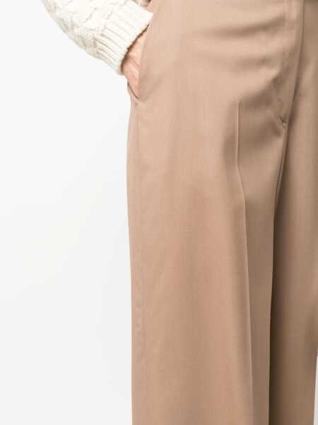 Pantaloni casual Fabiana Filippi Relaxed Fit Pants BEIGE Femei (BM 10720417) 5