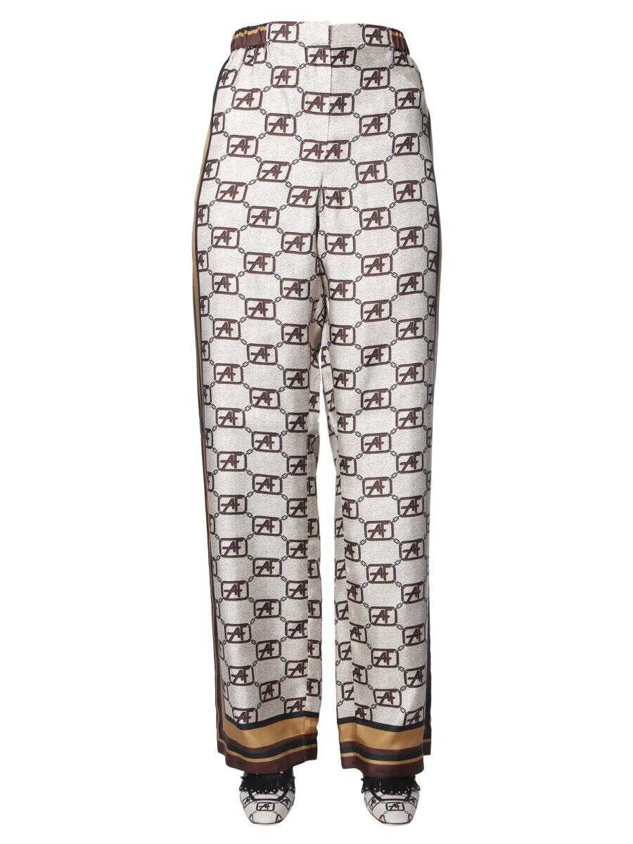 Alberta Ferretti ALBERTA FERRETTI STORY LOGO PANTS BEIGE