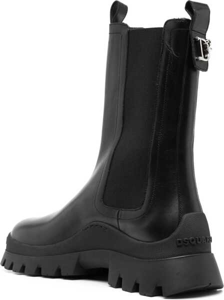Cizme scurte DSQUARED2 Leather Boot BLACK Femei (BM 10721794) 3