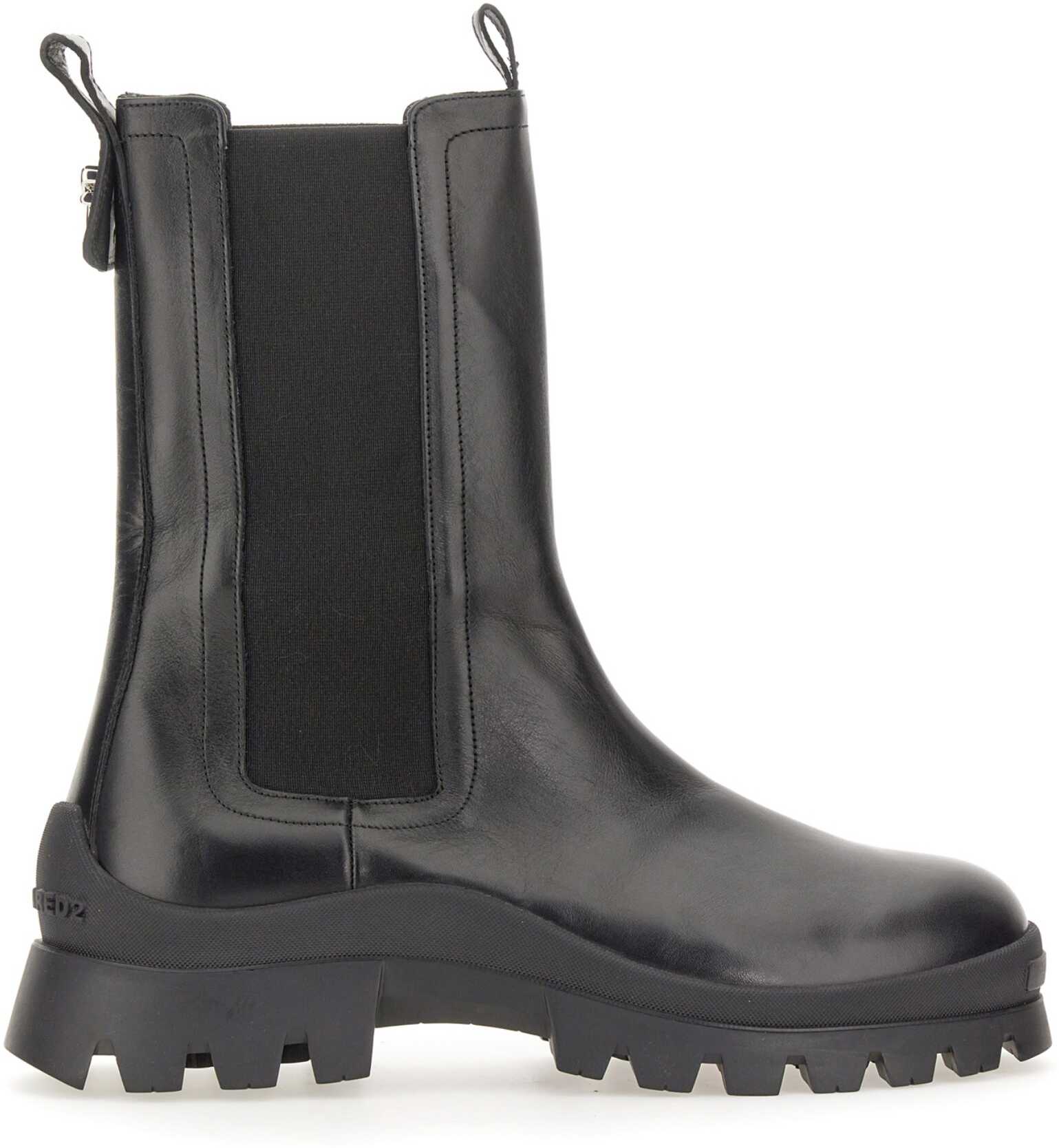 DSQUARED2 Leather Boot BLACK