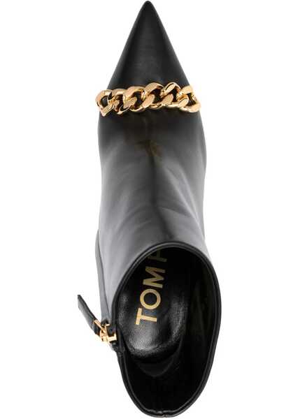 Cizme scurte Tom Ford Leather Boot BLACK Femei (BM 10722022) 4