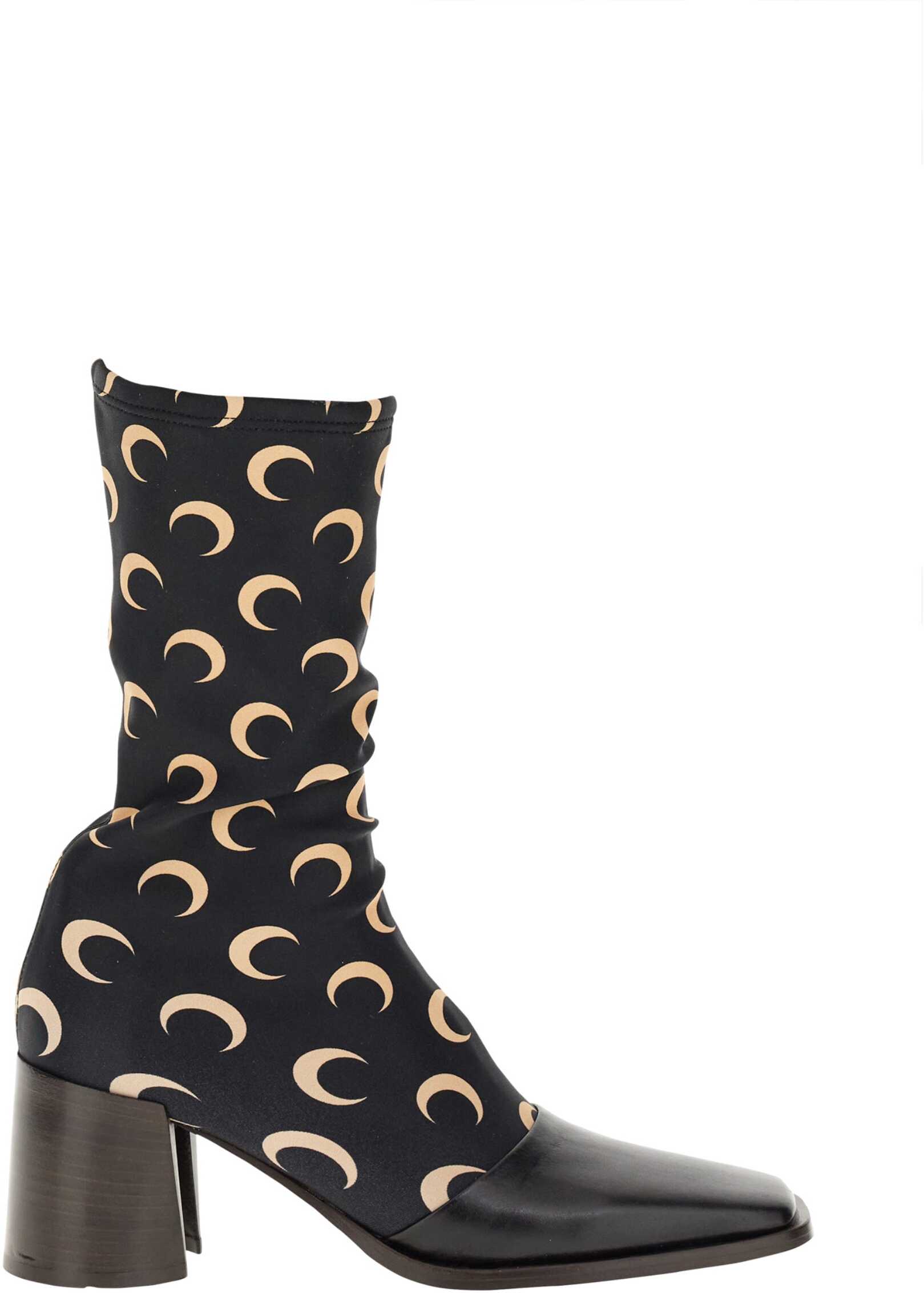 MARINE SERRE Boot All Over Moon BLACK