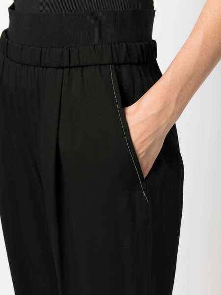 Pantaloni casual Fabiana Filippi Pants With Elastic BLACK Femei (BM 10722034) 5