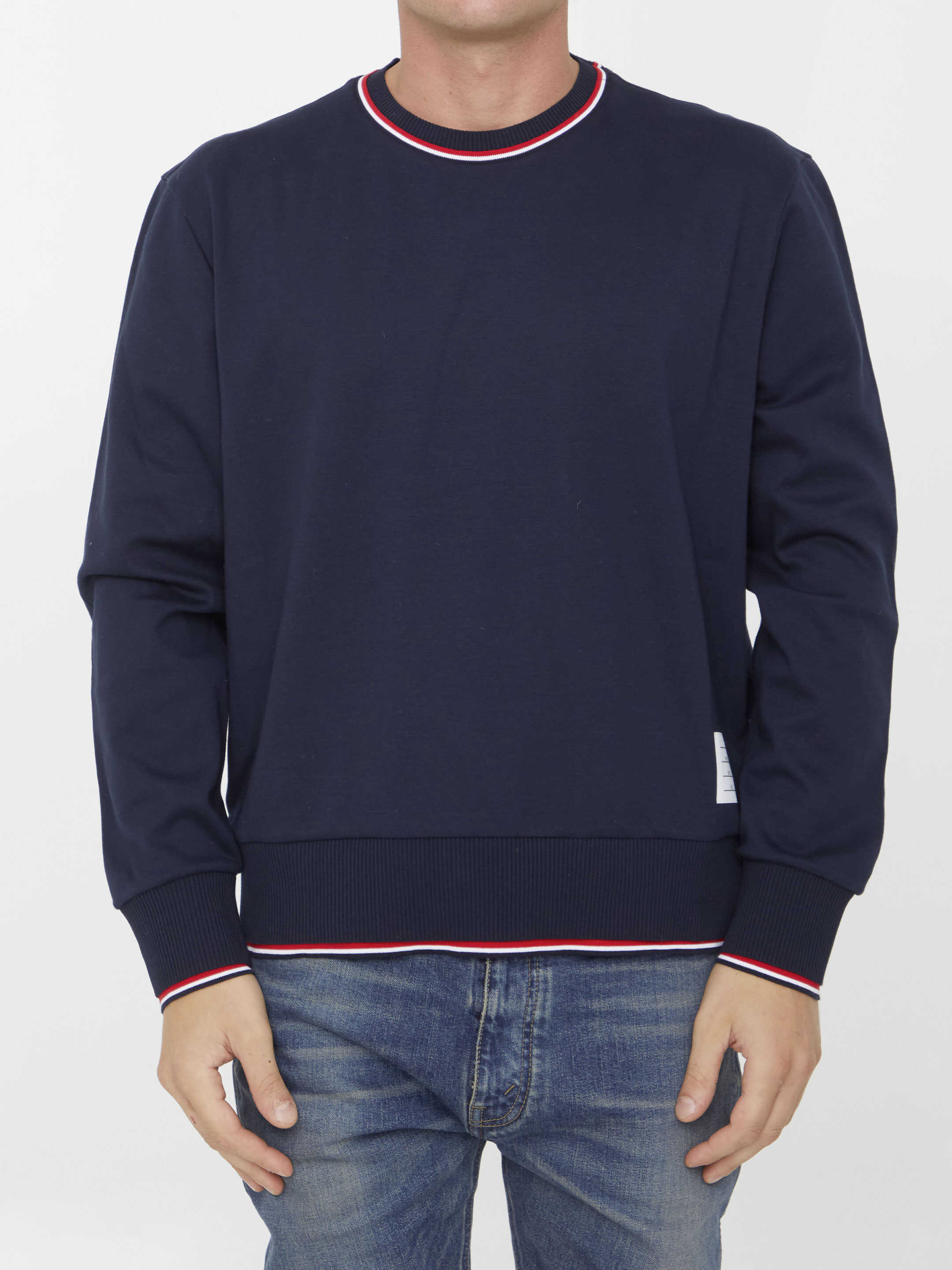 Thom Browne Navy Cotton Jumper BLUE