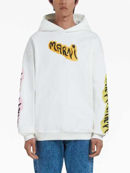 Bluze de trening Marni Sweatshirt With Logo WHITE Barbati (BM 10722808) 3