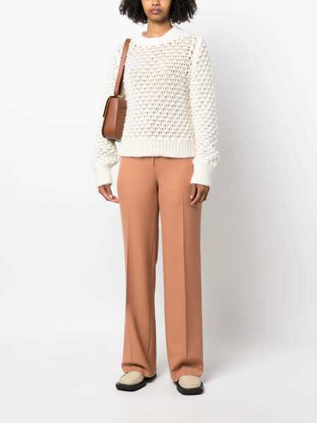 Pulovere casual Fabiana Filippi Perforated Mesh WHITE Femei (BM 10722835) 2