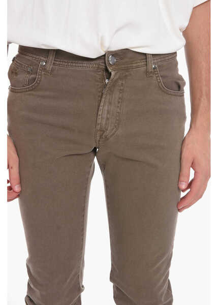 Pantaloni casual CORNELIANI Id Stretch Cotton Pants With 5 Pockets Green Barbati (BM 10723132) 3