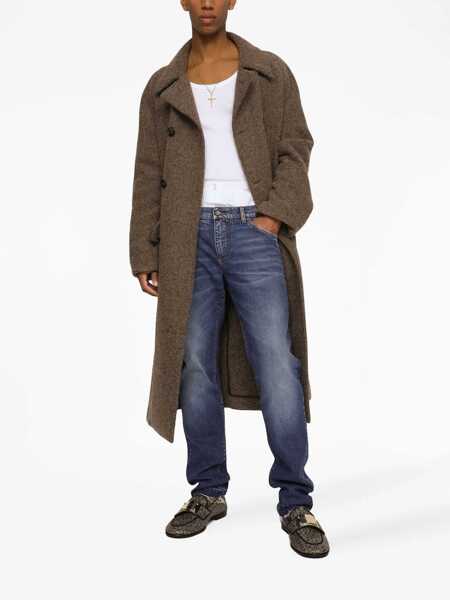 Paltoane Dolce & Gabbana Double-Breasted Coat BROWN Barbati (BM 10723300) 2