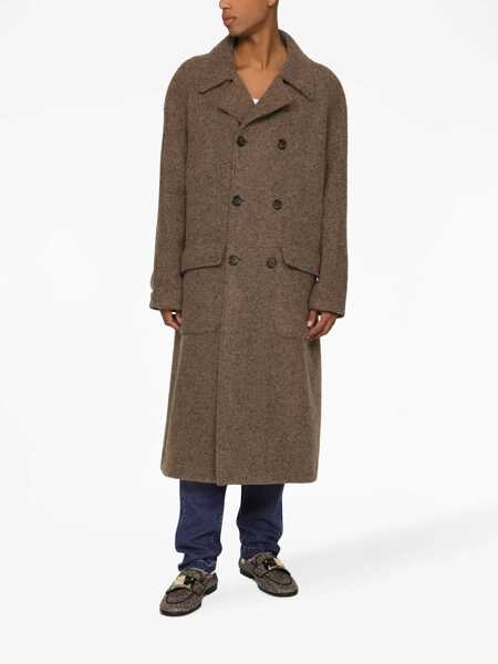 Paltoane Dolce & Gabbana Double-Breasted Coat BROWN Barbati (BM 10723300) 3